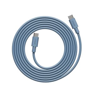 Adat- és gyorstöltő kábel, USB-C/USB-C, AVOLT, 2 méter, kék