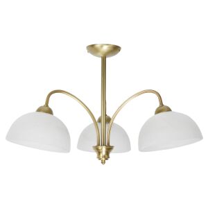 Hagyományos patinás mennyezeti lámpa fehér ernyőkkel LIMBA 1-732