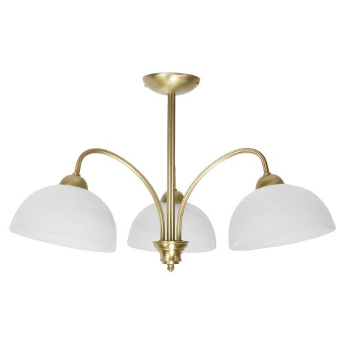 Hagyományos patinás mennyezeti lámpa fehér ernyőkkel LIMBA 1-732 147229975