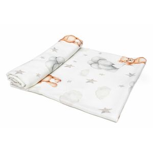 Bambusz pólya - Plüssmackók lufikkal 110x110