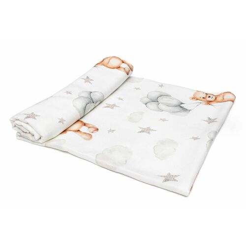 Bambusz pólya - Plüssmackók lufikkal 110x110 147230069