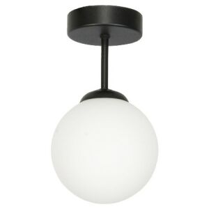 Mennyezeti lámpa, fekete ernyő, üveggömb, CALIPSO 13-827