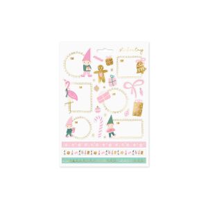 Karácsonyi matricák Manók, mix