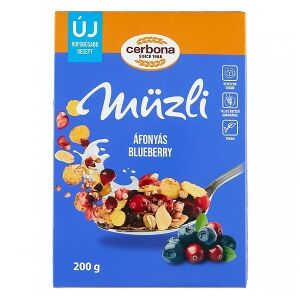 Müzli CERBONA áfonyás dobozos 200 g 147234361 - Gabonapehely
