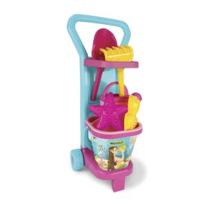 Wader Hercegnős húzóss kocsi homokozó készlettel - 7 részes 147237482 - Strandjáték