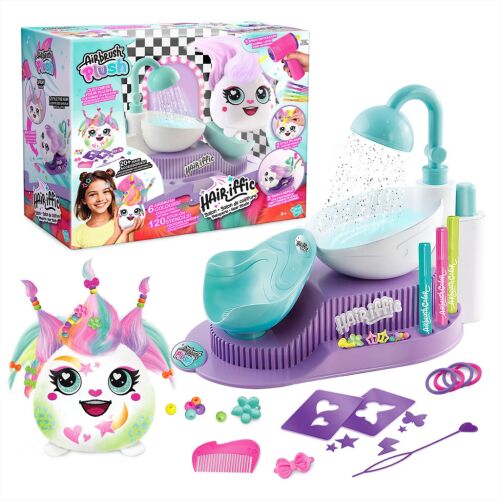 Style 4 Ever Airbrush Plush Hair-iffic szalon játékszett dobozzal és kiegészítőkkel - Interaktív plüss