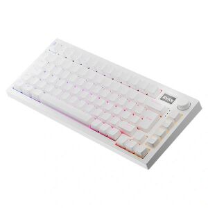 AVAX GM02 PRO 75% HUN tri-mode fehér mechanikus (Gateron yellow switch) billentyűzet 147239071 - Billentyűzet