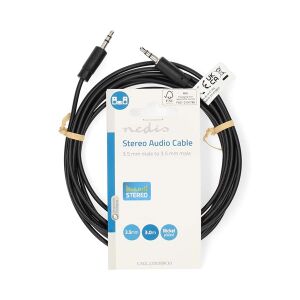 Nedis cagl22000bk30 sztereo audio kábel, 3,5 mm jack dugó - 3,5 mm jack dugó, 3m CAGL22000BK30 147240480 - RCA kábel