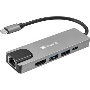 Sandberg usb-c 5in1 travel dock saver 336-99 147240754 - Sandberg
