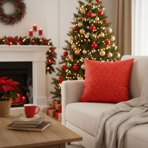 Ünnapi piros csillagos párna Díszpárna: 2 db-os szett 147241918 - Díszpárna