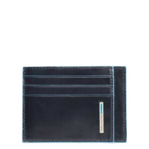 Piquadro, B2, Leather Card Holder, Blue, For Men
