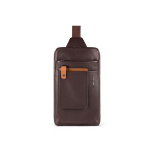 Piquadro, Tallin, Leather, Textile Bag, Mono Sling, Brown, For Men, 20 x 33 x 5 cm 147243043 - Táskafogas