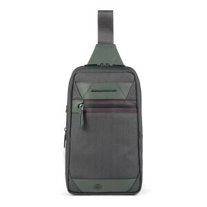 Piquadro, Piquadro, Leather Backpack, Military Green, Sling Bag, For Men 147243292 - Öltözködés kiegészítő