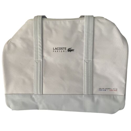 Lacoste, Eau de Lacoste L.12.12, Polyester, Textile Bag, Weekend Bag, White, Unisex, 16 x 10 x 10 inch 147244079