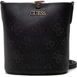 Guess, Amara, Polyester, Textile Handbag, 4G Logo, Black, HWSG8493010, 22 x 20.5 x 14 cm