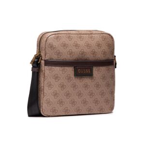 Guess, Vezzola, Document Holder, Textile Crossbody Bag, Brown, For Women 147244272 - Öltözködés kiegészítő