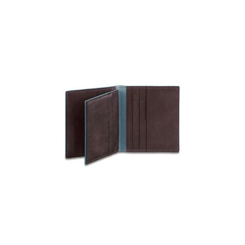 Piquadro, Blue Square, Leather Card Holder, PP1518B2, Brown, Unisex 147244274