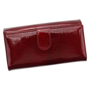 Gregorio Bordó Lakkozott Bőr Pénztárca Hüllő Mintával - Női kiegészítő