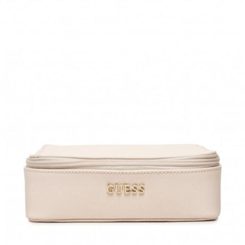 Guess, Holdall, Synthetic Leather, Textile Bag, Jewelry Case, Cream, For Women, 18 x 6 x 18cm 147244655