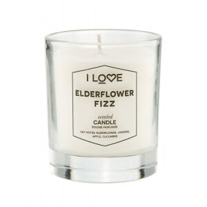 I Love, Elderflower Fizz, Raspberry, Scented Candle, 160 g