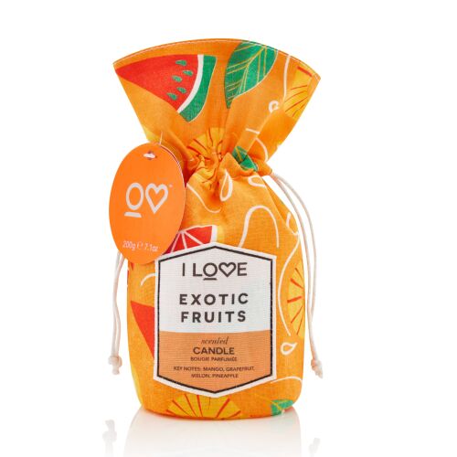 I Love, Exotic Fruits, Mango, Grapefruit, Mango, Pineapple, Scented Candle, 160 g 147244754