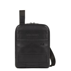 Piquadro, Obidos, Leather Crossbody Bag, Black, 17 x 22 x 5.00 cm, For Men 147244955 - Táskafogas