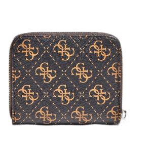 Guess, Kamryn, Textile Wallet, SLG Small Zip, Brown, For Women 147245436 - Okmány- & Kártyatartó