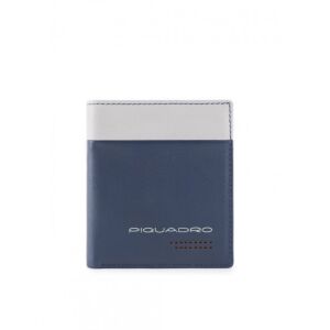 Piquadro, Urban, Leather Wallet, Credit Card Case, In Blue Grey, For Men