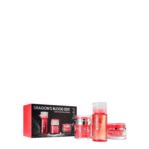 Set Rodial: Dragon's Blood, Intense Hydration, Cream, For Face, 50 ml + Dragon's Blood, Sculpting, Gel, For Face, 50 ml + Dragon's Blood, Purifying, Micellar Water, For All Skin Types, 100 ml