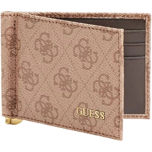 Guess, Vezzola Money, Textile Card Holder, For Back And Credit Cards, Brown, For Men