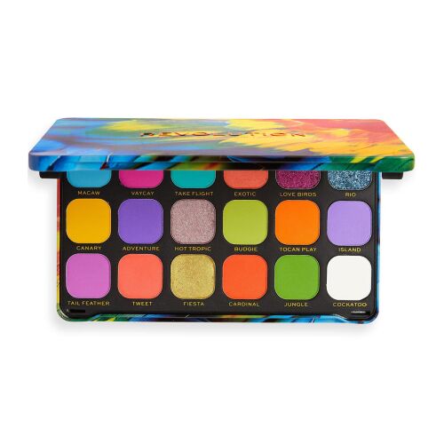 Makeup Revolution, Forever Flawless Bird Of Paradise, Eyeshadow Palette, 18 Shades, 19.8 g 147246409