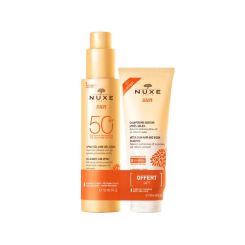 Set Nuxe: Sun, After-Sun Shampoo, For Hair & Body, 100 ml + Sun, Sunscreen Spray, SPF 50, 150 ml 147246673