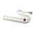 White 6-outlet power strip with switch and 3m cable