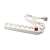 White 6-outlet power strip with switch and 3m cable