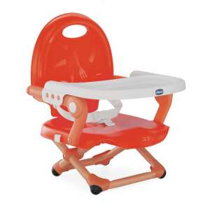 Chicco Pocket Snack portable high chair, orange, with tray - High Chair