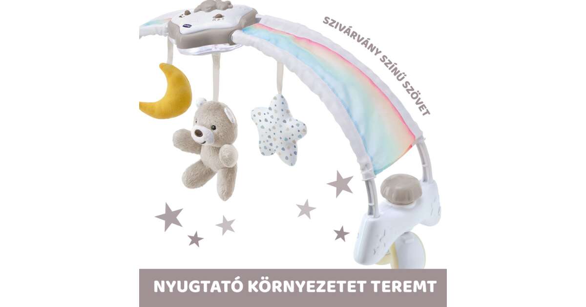 Rainbow Sky Cot With Play Bridge And Night Light Battery, 49% OFF