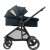 Maxi-Cosi Zelia³ stroller, side view, black frame, blue fabric