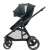 Maxi-Cosi Zelia³ stroller, side view, black frame, blue fabric