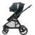 Maxi-Cosi Zelia³ stroller, side view, black frame, blue fabric