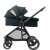 Maxi-Cosi Zelia³ stroller, side view, black frame, blue fabric