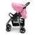 Asalvo Paris sportski kolica, bočni pogled, ružičasta i siva, 0-4 godine