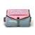 Asalvo Go Anywhere folded travel booster seat, pink and grey