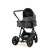 Asalvo Sidney stroller with bassinet, black