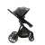 Side view of Asalvo Sidney stroller with sport seat, black