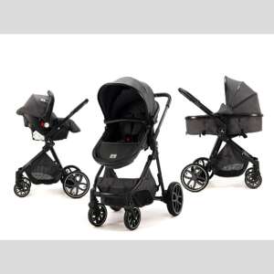 Asalvo Sidney 3-in-1 stroller with car seat, bassinet, and sport seat, black - Asalvo