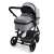 Asalvo Two+ convertible stroller with bassinet, grey