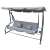 SmileHOME by Pepita Relax Plus gray 4-seater garden swing bed with adjustable canopy