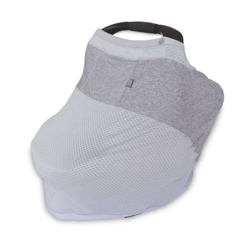 Boppy 4 & More multifunkciós kendő szürke színben, ferde nézetből