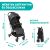 Chicco TrolleyMe stroller dimensions: 103cm height, 84cm length, compact folded size