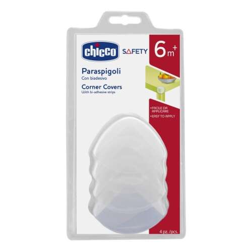 Chicco Zaštitnici za kutove, 4 komada, bijeli, sigurnost, beba, dijete, namještaj, kut, zaštita, ljepilo